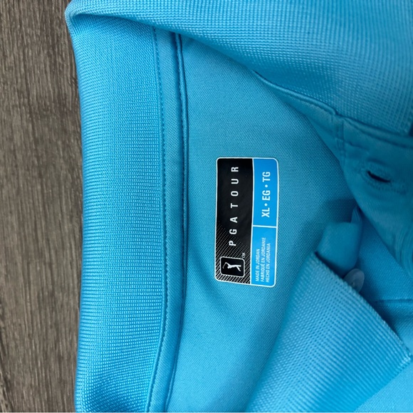 PGA Tour Men's Aqua Short Sleeve Tee - Picture 3 of 7